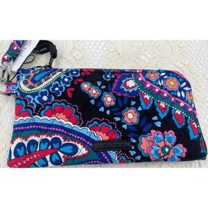 Vera Bradley RFID Tech Clear Phone Case Wallet Wristlet Bag HaymarketPaisley NWT